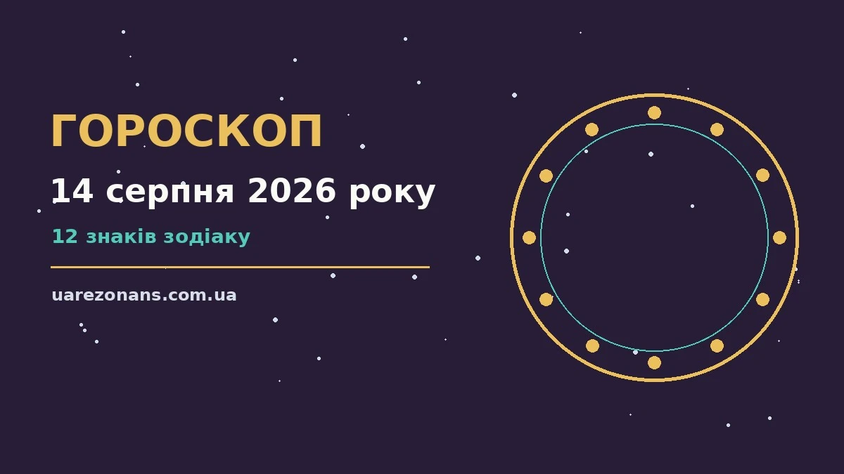 Гороскоп на 14 серпня 2026 року: підказки перед важливим кроком для впевненого початку дня