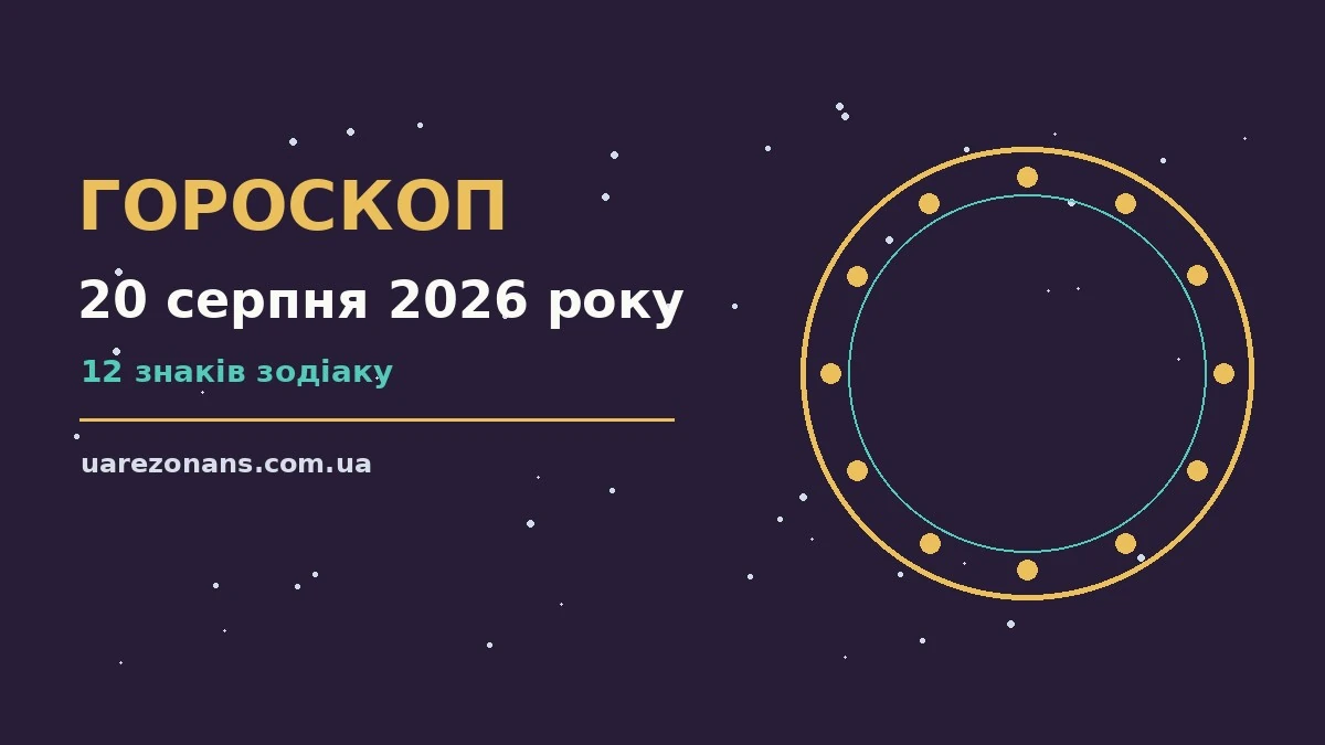 Гороскоп на 20 серпня 2026 року: підказки перед важливим кроком для впевненого початку дня