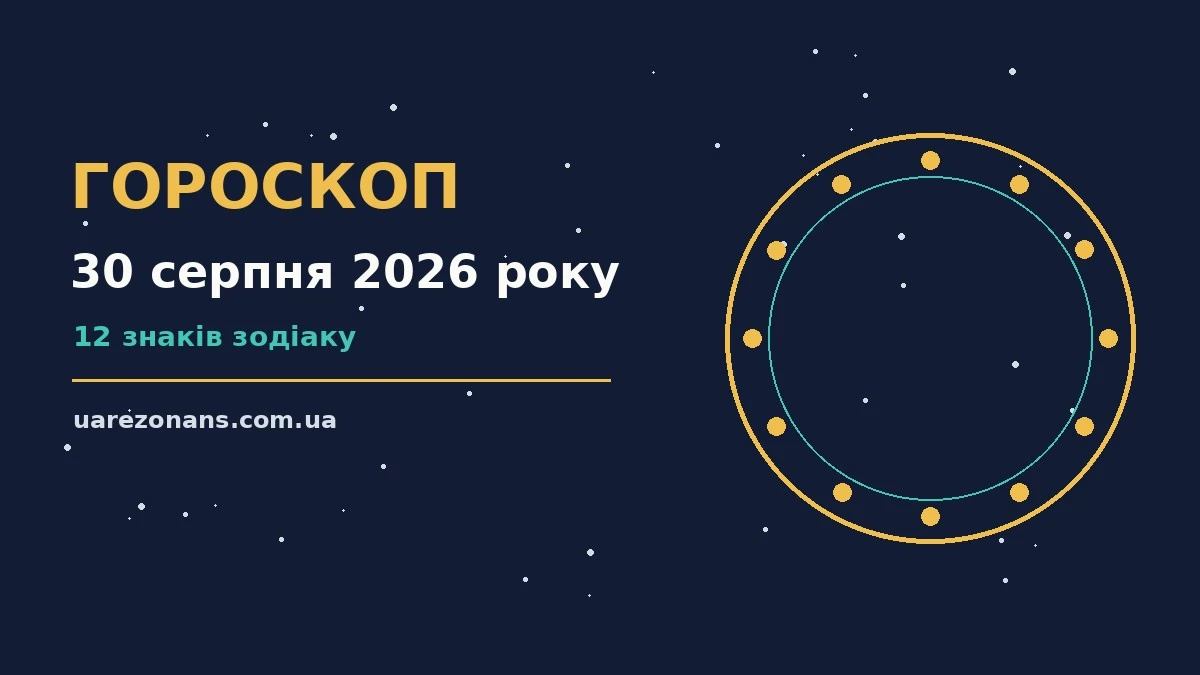 Гороскоп на 30 серпня 2026 року: підказки перед важливим кроком для впевненого початку дня