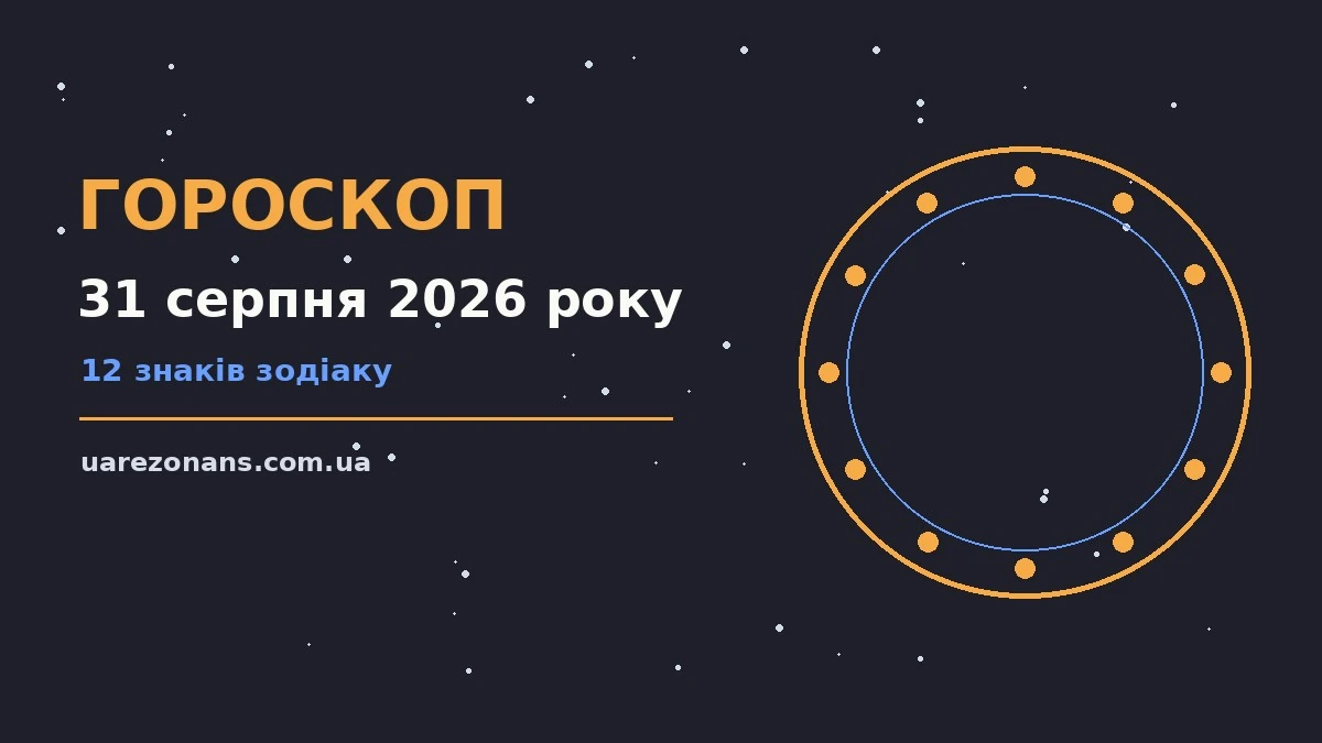 Гороскоп на 31 серпня 2026 року: підказки перед важливим кроком для впевненого початку дня